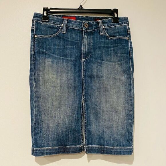 AG Adriano Goldschmied The Precise Denim Pencil Skirt Size 27R - Picture 1 of 6
